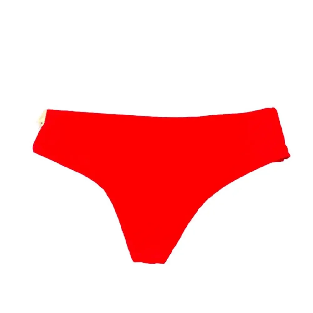 Mara Hoffman Nora Hipster Ribbed Bikini Bottoms - Red Size L